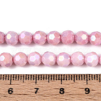 Антикоррозийные гальванические стеклянные бусины X-EGLA-T021-6mm-15-04-1