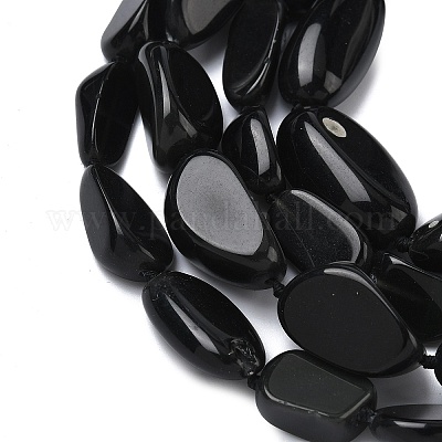 Натуральный черный камень бисер нитей&nbsp;G-L650-D01-01-1