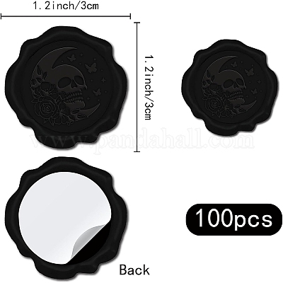 100шт. клейкие восковые наклейки DIY-CP0009-71C-1