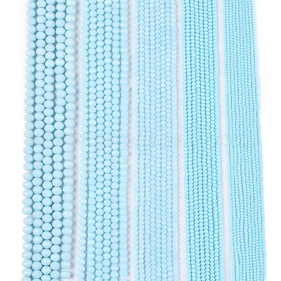 Непрозрачный сплошной цвет имитация нефрита стеклянные бусины пряди X-EGLA-A044-P4mm-D06-1