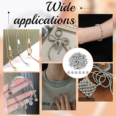 70 шт. европейские бусины из нержавеющей стали STAS-NB0001-96A-1