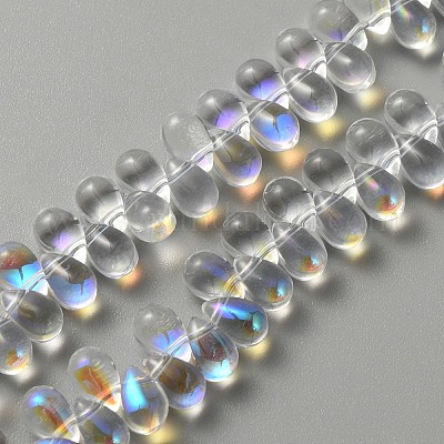 Гальванические стеклянные бусины GLAA-WH0023-29B-1