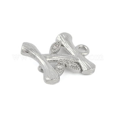 Латунные хрустальные стразы буквы звенья соединительные подвески&nbsp;KK-S395-06P-I-1