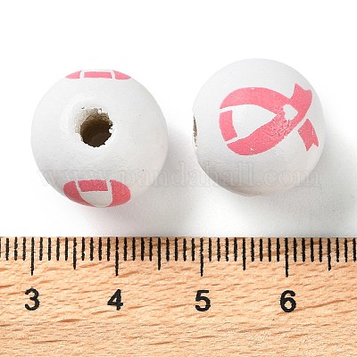 Набивные деревянные европейские бусины WOOD-Z002-05-1