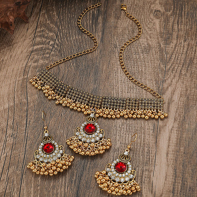 Ожерелье и серьги-подвески из цинкового сплава FS-WG87356-01-1