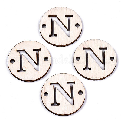 Необработанные соединители звеньев из натурального тополя WOOD-S045-140B-01N-1