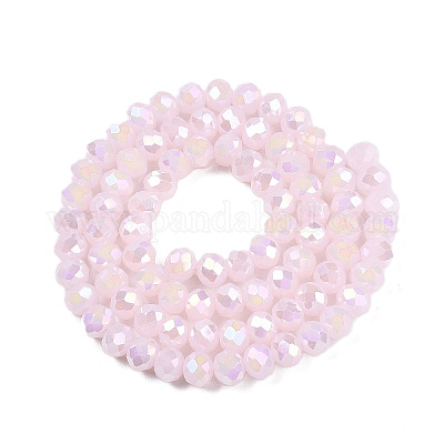 Стеклянные бусины с гальваническим покрытием  EGLA-A044-J6mm-B02-1