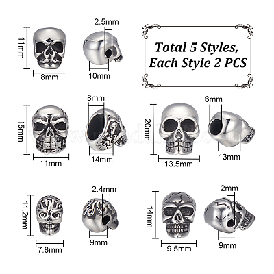 10 шт. 5 бусины из нержавеющей стали 304 STAS-UN0043-53-1