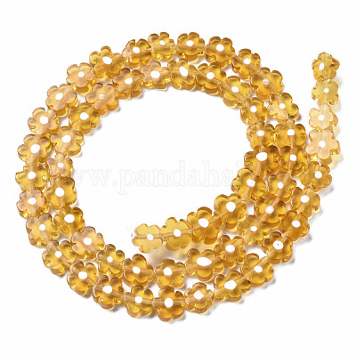 Ручной работы стеклянная бусина тысячецветник нитей LAMP-J035-6mm-32-1