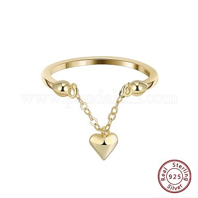 925 кольцо на палец из стерлингового серебра для женщин RJEW-C133-02G-1