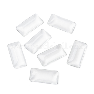 Прозрачные стеклянные кабошоны прямоугольник X-GGLA-R025-38x19-1