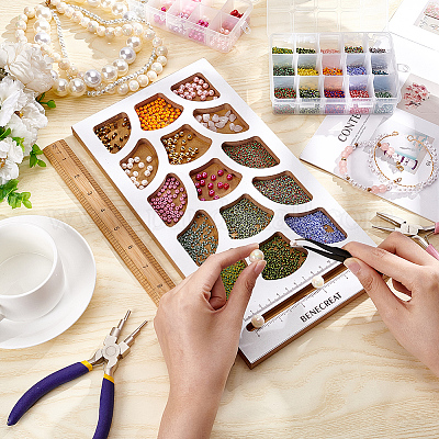 Доска для дизайна из деревянных бусин TOOL-WH0052-07-1