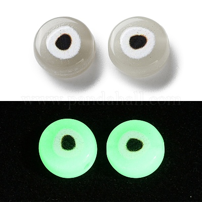 Светящиеся непрозрачные акриловые бусины LACR-D301-02-1