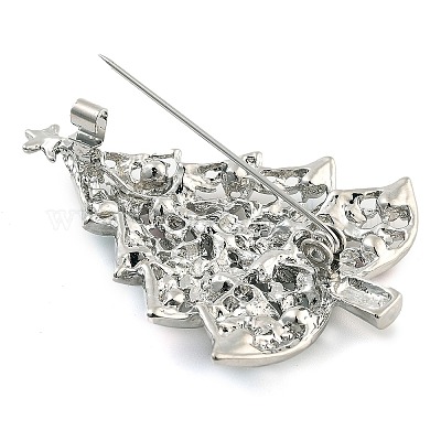Рождественская тема сплава красочные броши со стразами JEWB-S022-02C-P-1