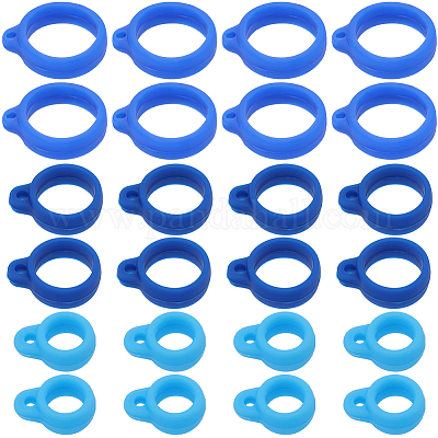 60шт. 3-х стильный силиконовый кулон SIL-GF0001-28B-1