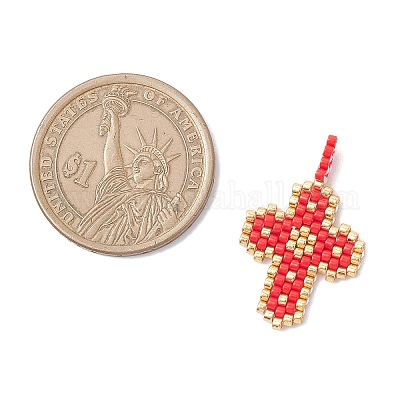 Стеклянные подвески из бисера PALLOY-MZ00882-01-1