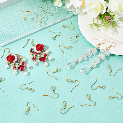 100 шт. крючки для сережек из нержавеющей стали 304 STAS-SC0010-42G-1