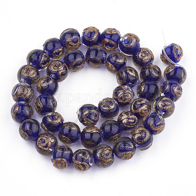 Бусины ручной работы бусины золотого песка LAMP-T006-06C-1