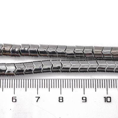 Гальванические нити из синтетических немагнитных гематитовых бусин G-Q174-01A-1