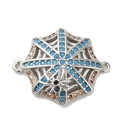 Покрытие стойки латунное паве бирюзовые подвески с фианитом KK-K275-12P-1