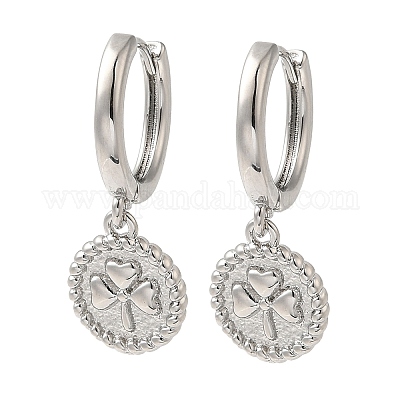 Латунные серьги обруча EJEW-B062-41P-1