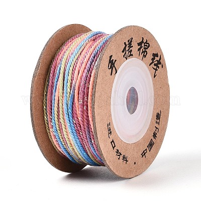 30 м окрашенный сегментный хлопковый шнур для макраме&nbsp;OCOR-T018-01F-1