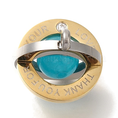 Подвески из непрозрачной смолы из нержавеющей стали 304 с ионным покрытием (ip) STAS-P371-001G-1