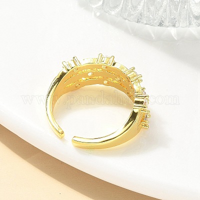 Кольца крест-накрест из нержавеющей стали 304 RJEW-B109-08G-01-1