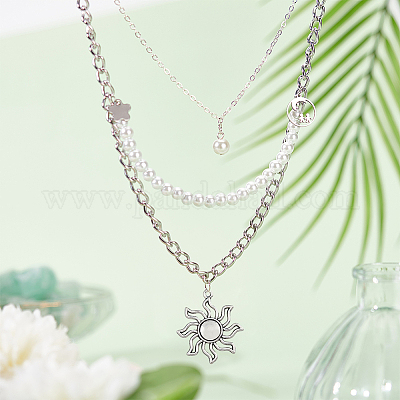 Подвески солнечного затмения из сплава в тибетском стиле TIBEP-DC0001-18-1