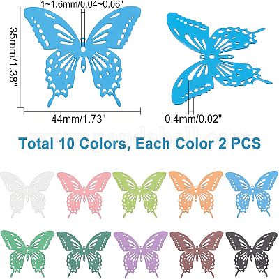 20 шт. филигранные соединительные звенья из нержавеющей стали 430 STAS-UN0030-96-1