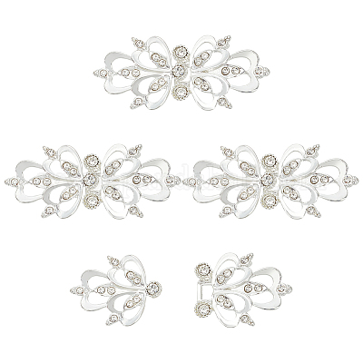 4 шт. застежки-застежки со стразами из цинкового сплава FIND-FG0003-45B-1