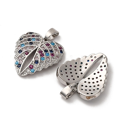 Латунные микро проложить кубического циркония подвески KK-F903-09P-1