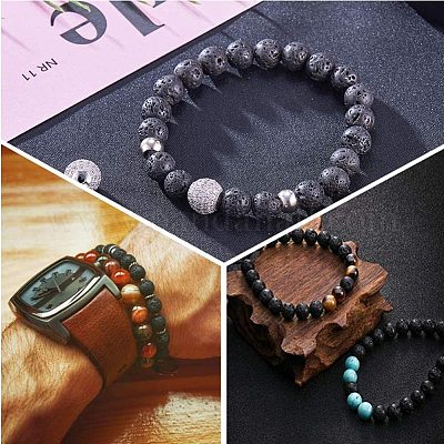 Бусы из натуральной лавы G-OC0001-27-1