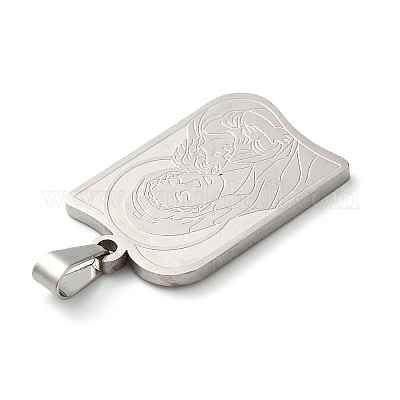 Не тускнеющие подвески из нержавеющей стали 304 на тему Дня матери STAS-D069-01B-P-1