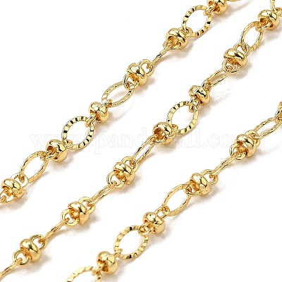 Латунные текстурированные овальные звенья цепи CHC-C014-15G-1