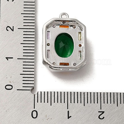 Латунные микро проложить кубического циркония подвески ZIRC-P114-12P-1