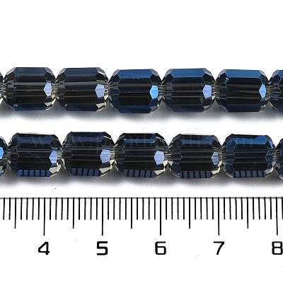 Стеклянные бусины с гальваническим покрытием  GLAA-G112-07E-1