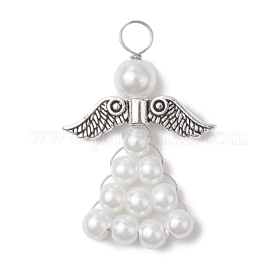 Подвески из перламутровых стеклянных бусин PALLOY-JF03206-1