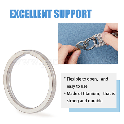 10 шт. застежки для брелоков из титанового сплава KEYC-FH0001-23-1