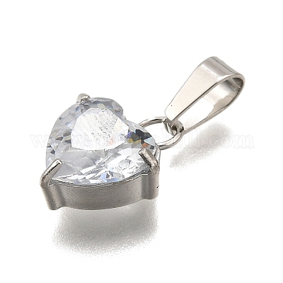 Подвески из нержавеющей стали 304 с микропаве из кубического циркония STAS-B086-13P-04-1