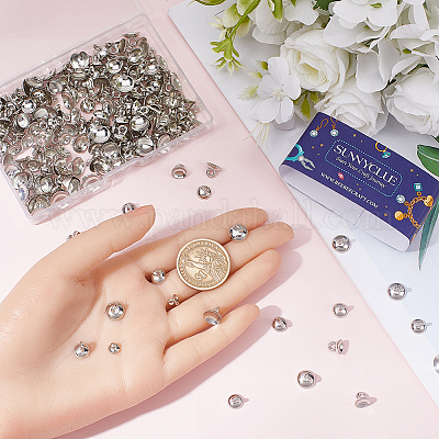 300 шт. 3 стильных пластиковых бусины с колпачками для подвески с чашечками-шпильками KY-SC0001-98-1