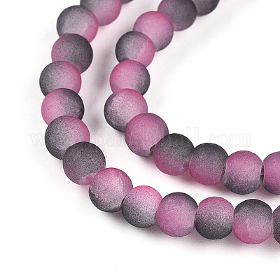 Стеклянные бусины кракле X1-GLAA-N009-4mm-09-1