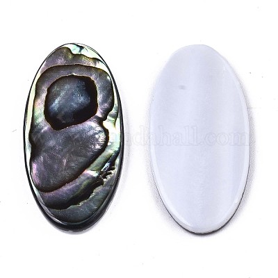 Кабошоны из натурального морского ушка SSHEL-N034-74-1