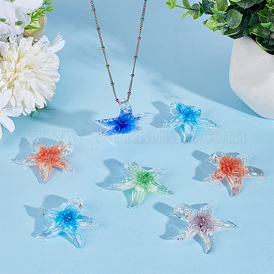 10шт 5 цвета подвески ручной работы лэмпворк LAMP-HY0001-11-1