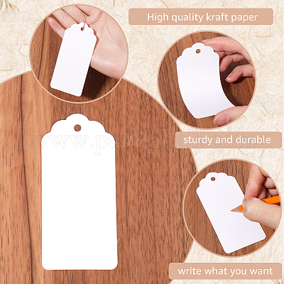 200 шт. прямоугольные бумажные подарочные бирки CDIS-SP0001-12A-1