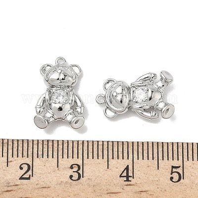 Латунные микропаве прозрачные подвески с фианитом KK-L254-08P-1