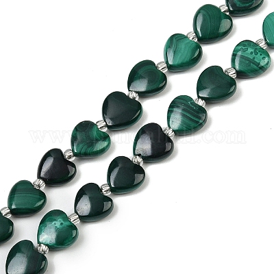 Природного малахита бисер нитей G-L630-B01-10x10mm-1