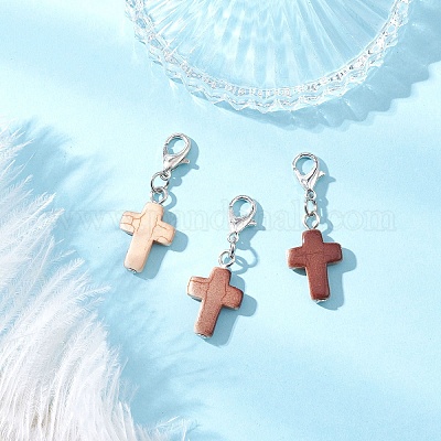 Подвесные украшения из искусственной бирюзы HJEW-JM03932-01-1