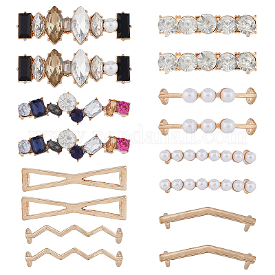 16 шт. 8 стиля пряжки для шнурков из сплава FIND-FH0007-90-1