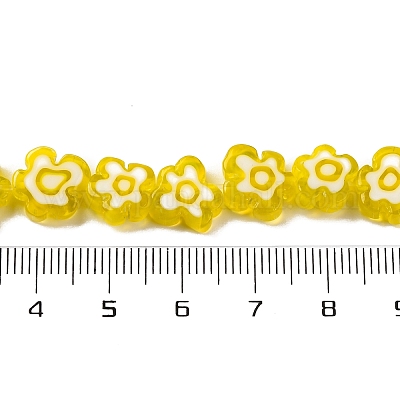 Ручной работы millefiori стеклянные бусины нитки LAMP-G164-03G-1